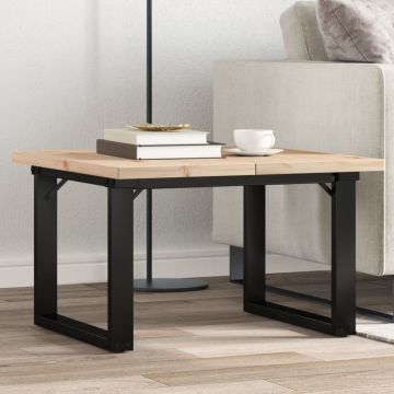 Gossi masa de cafea, cadru o, 60x60x40,5 cm, lemn masiv pin si fonta