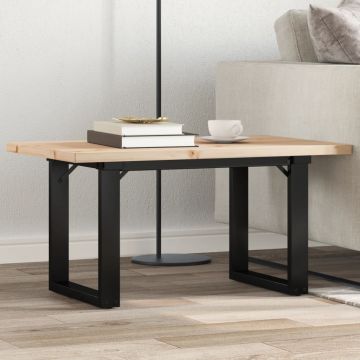 Gossi masa de cafea, cadru o, 80x50x40,5 cm, lemn masiv pin si fonta