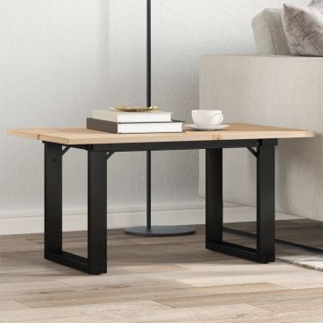 Gossi masa de cafea, cadru o, 80x50x40 cm, lemn masiv pin si fonta