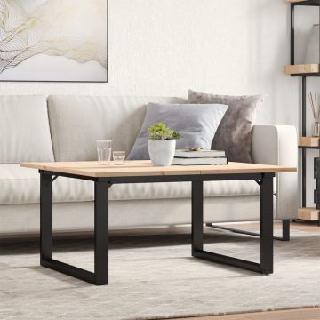 Gossi masa de cafea, cadru o, 80x80x45 cm, lemn masiv pin si fonta