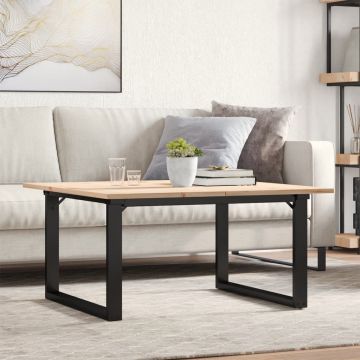 Gossi masa de cafea, cadru o, 90x90x45 cm, lemn masiv pin si fonta