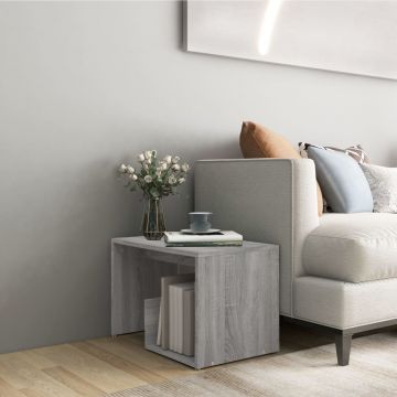 Gossi masa laterala, gri sonoma, 59x36x38 cm, lemn compozit