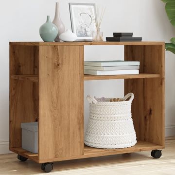 Gossi masa laterala roti stejar artizanal 70x35x60 cm lemn prelucrat