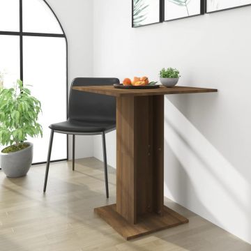 Gossi masuta bistro, stejar maro, 60x60x75 cm, lemn prelucrat