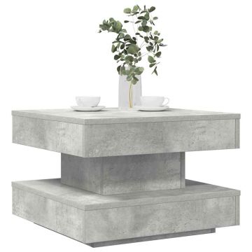 Gossi masuta cafea rotativa 360 grade, gri beton 50x50x34,5 cm