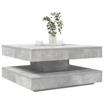 Gossi masuta cafea rotativa 360 grade, gri beton 70x70x34,5 cm