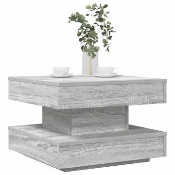 Gossi masuta cafea rotativa 360 grade, sonoma gri 50x50x34,5 cm