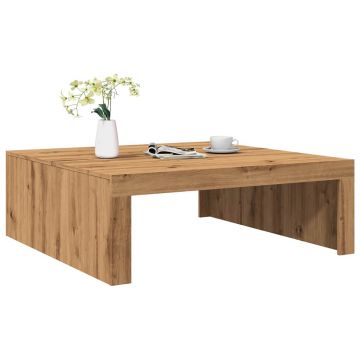 Gossi masuta cafea, stejar artizanal, 100x100x35 cm, lemn prelucrat