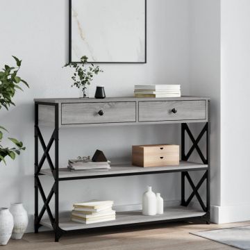 Gossi masuta consola, gri sonoma, 100x28x75 cm, lemn prelucrat