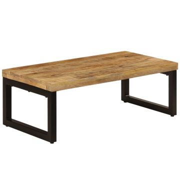 Gossi masuta de cafea, 100x50x35 cm, lemn masiv de mango si otel