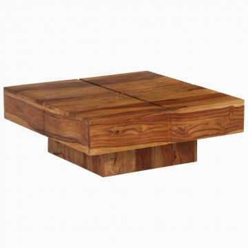 Gossi masuta de cafea, 80x80x30 cm, lemn masiv de acacia