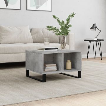Gossi masuta de cafea, gri beton, 60x50x36,5 cm, lemn compozit