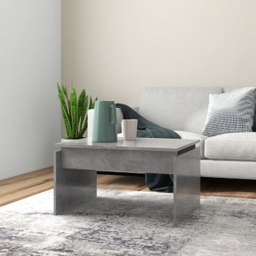 Gossi masuta de cafea, gri beton, 68x50x38 cm, lemn prelucrat