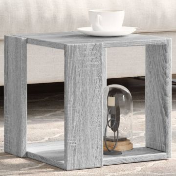 Gossi masuta de cafea, gri sonoma, 32x32x30 cm, lemn prelucrat