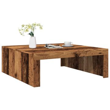 Gossi masuta de cafea, lemn vechi, 100x100x35 cm, lemn prelucrat