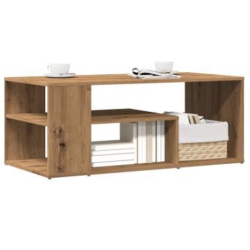 Gossi masuta de cafea, stejar artizanal, 100x50x40 cm, lemn prelucrat
