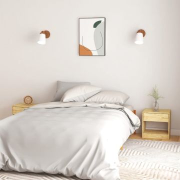 Gossi noptiere, 2 buc., 40x31x40 cm, lemn masiv de pin