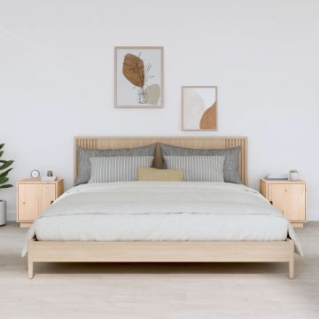 Gossi noptiere, 2 buc., 40x34x45 cm, lemn masiv de pin
