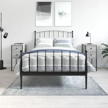 Gossi noptiere, 2 buc., gri sonoma, 32x42x70 cm, lemn compozit