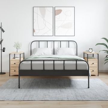 Gossi noptiere, 2 buc., stejar sonoma, 30x60x60 cm, lemn prelucrat
