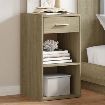 Gossi noptiere, 2 buc., stejar sonoma, 35x34x65 cm, lemn prelucrat