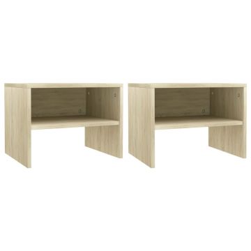 Gossi noptiere, 2 buc., stejar sonoma, 40 x 30 x 30  cm, pal