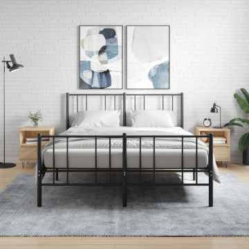 Gossi noptiere, 2 buc., stejar sonoma, 40x35x50 cm, lemn compozit