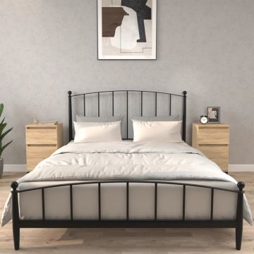 Gossi noptiere, 2 buc., stejar sonoma, 40x35x70 cm, lemn prelucrat