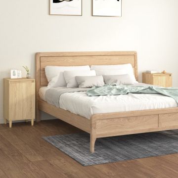 Gossi noptiere, 2 buc., stejar sonoma, 40x35x70 cm, lemn prelucrat