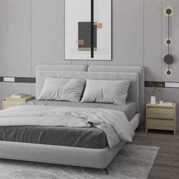 Gossi noptiere, 2 buc., stejar sonoma, 45x34,5x44,5 cm, pal