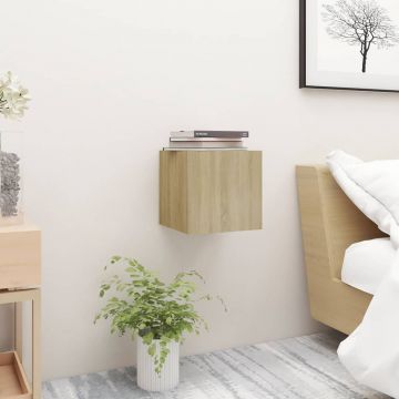 Gossi noptiere, stejar sonoma, 30,5x30x30cm, lemn prelucrat