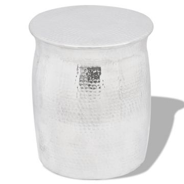 Gossi scaun/masa laterala din aluminiu batut la ciocan, argintiu
