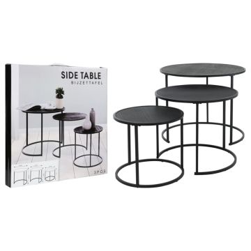 H&s collection set de mese laterale, 3 piese, negru