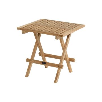 Masă auxiliară de grădină din lemn de tec 50x50 cm Skagen – Hartman