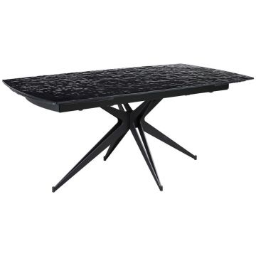MASĂ din metal, sticlă 180-260/95/76 cm MASĂ din metal, sticlă 180-260/95/76 cm