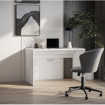 Birou ELTAP, Nevy, 140x60x75 cm, PAL/PVC, alb