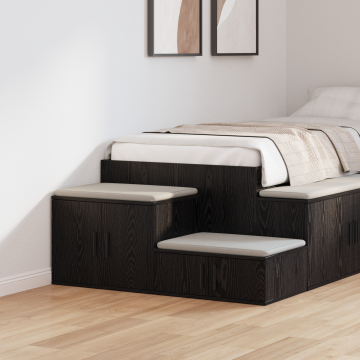 Dulap de depozitare Gossi negru 108x41x40 cm din lemn