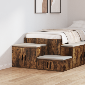 Dulap de depozitare Gossi, stejar afumat, 108x41x40 cm, lemn compozit