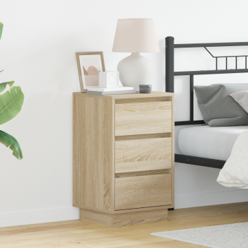 Gossi cabinet noapte cu led stejar sonoma 39x34,5x65 cm lemn prelucrat
