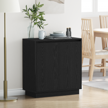 Gossi dulap cu led, stejar negru, 71x34,5x75 cm, lemn prelucrat