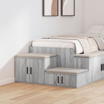 Gossi dulap de depozitare, gri sonoma, 127x41x40 cm, lemn prelucrat