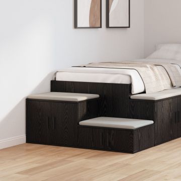 Gossi dulap de depozitare, negru, 127x41x40 cm, lemn prelucrat