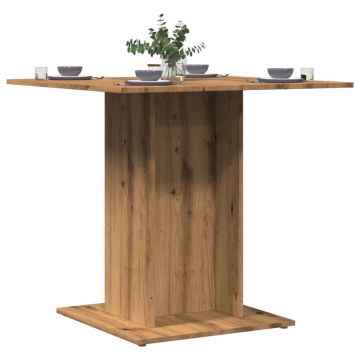 Gossi masa bucatarie, stejar artizanal, 80x80x75 cm, lemn prelucrat