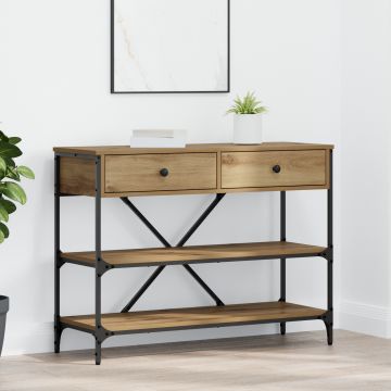Gossi masa consola din stejar artisan 100x34.5x75 cm lemn prelucrat