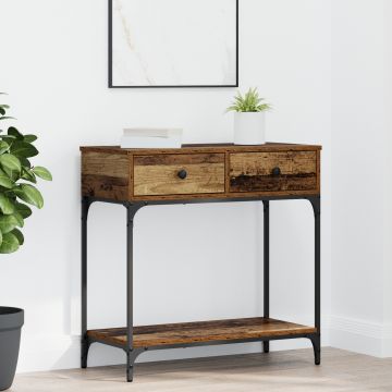 Gossi masa console lemn vechi 75x34.5x75 cm lemn stratificat