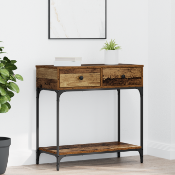 Gossi masa console lemn vechi 75x34.5x75 cm lemn stratificat