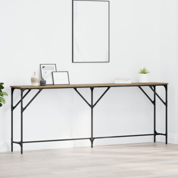 Gossi masa console stejar artizanal 200x29x75 cm lemn compozit
