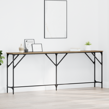 Gossi masa console stejar artizanal 200x29x75 cm lemn compozit