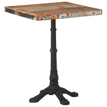 Gossi masa de bistro, 60 x 60 x 76 cm, lemn masiv reciclat