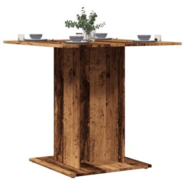 Gossi masa de bucatarie, lemn vechi, 80x80x75 cm, lemn prelucrat